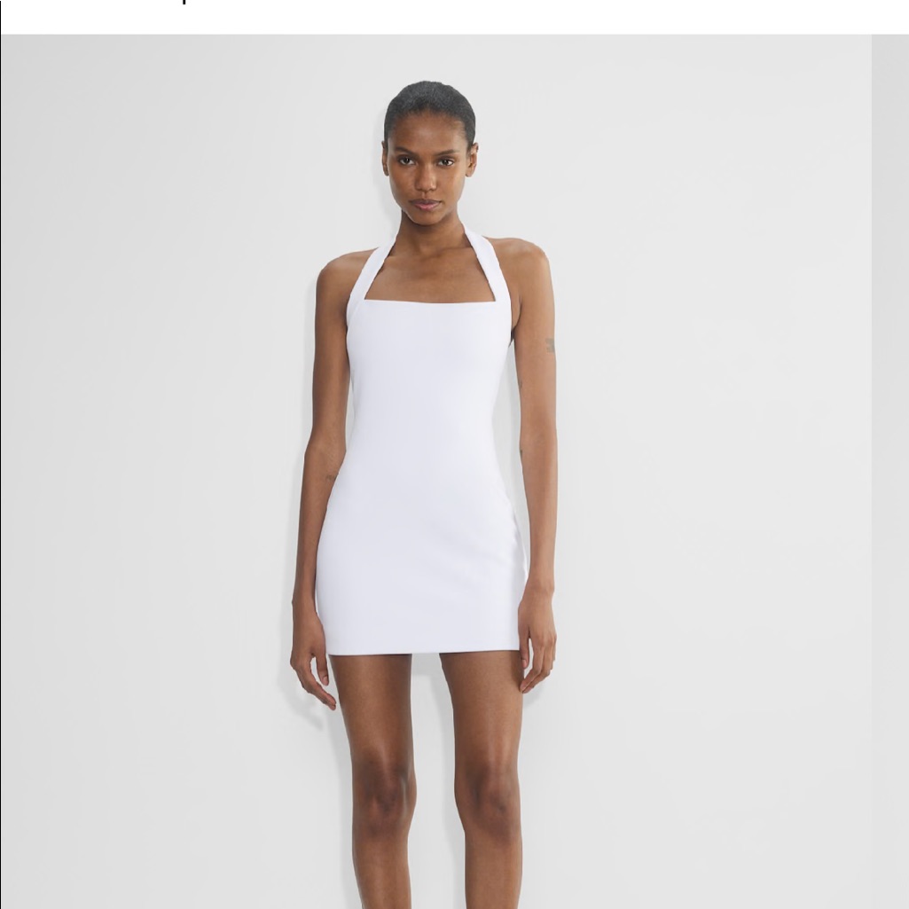 Aritzia Babaton Figureknit Cue Dress Crepe Halter